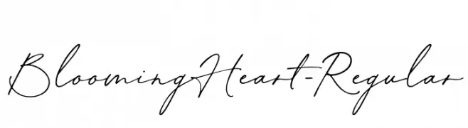 BloomingHeart-Regular  font caratteri gratis
