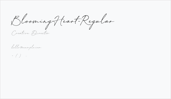 BloomingHeart-Regular Business Card
