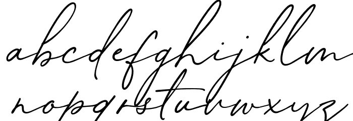 BloomingHeart-Regular Font LOWERCASE