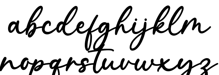 Blooming Font LOWERCASE