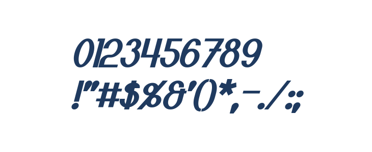 Bloomingworth Bold Italic Other Characters