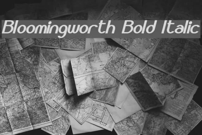 Bloomingworth Bold Italic Font examples