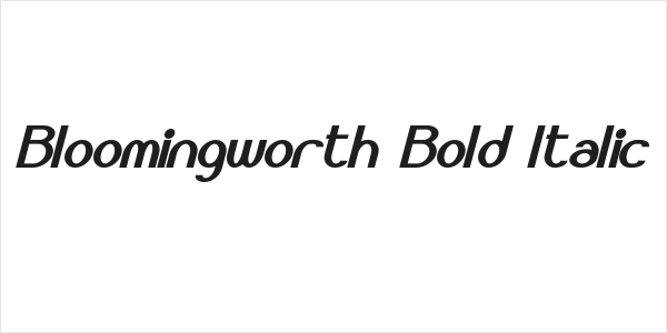 Bloomingworth Bold Italic Logo