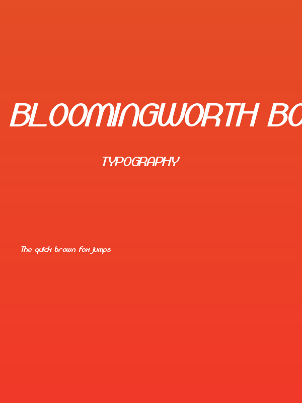 Bloomingworth Bold Italic Poster