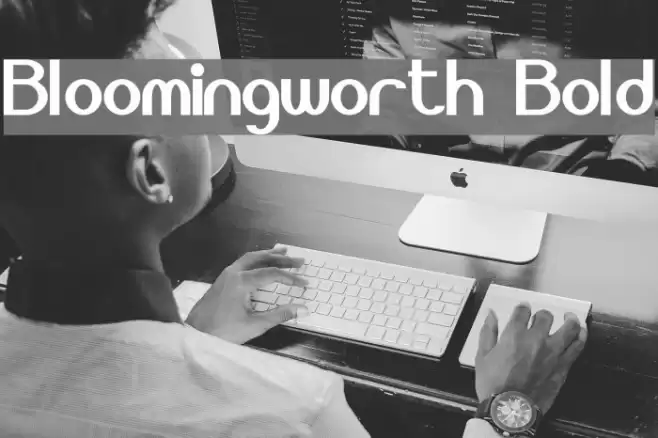Bloomingworth Bold Font examples