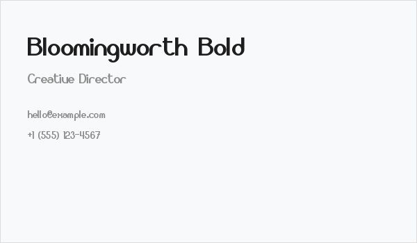 Bloomingworth Bold Business Card