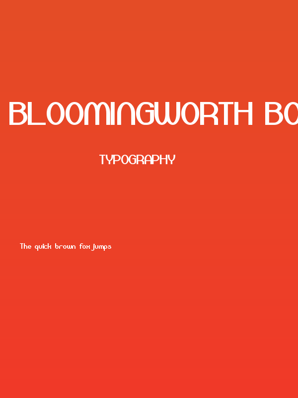Bloomingworth Bold Poster