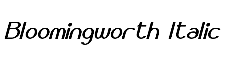 Bloomingworth Italic Font