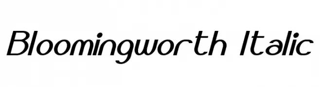Bloomingworth Italic  Descarca Fonturi Gratis