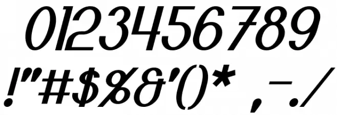 Bloomingworth Italic Font OTHER CHARS