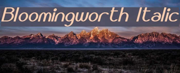 Bloomingworth Italic Caratteri examples