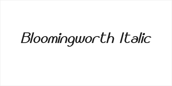 Bloomingworth Italic Logo