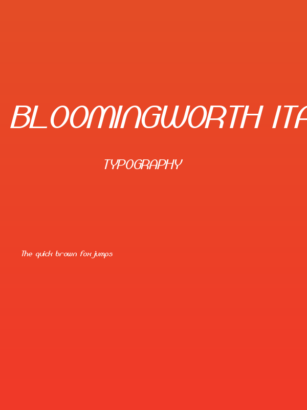 Bloomingworth Italic Poster