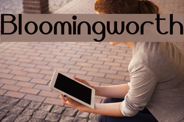 Bloomingworth Font examples