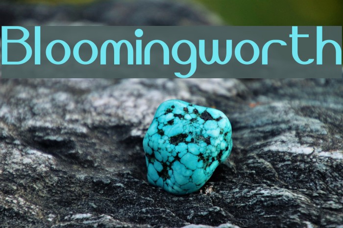 Bloomingworth Font examples