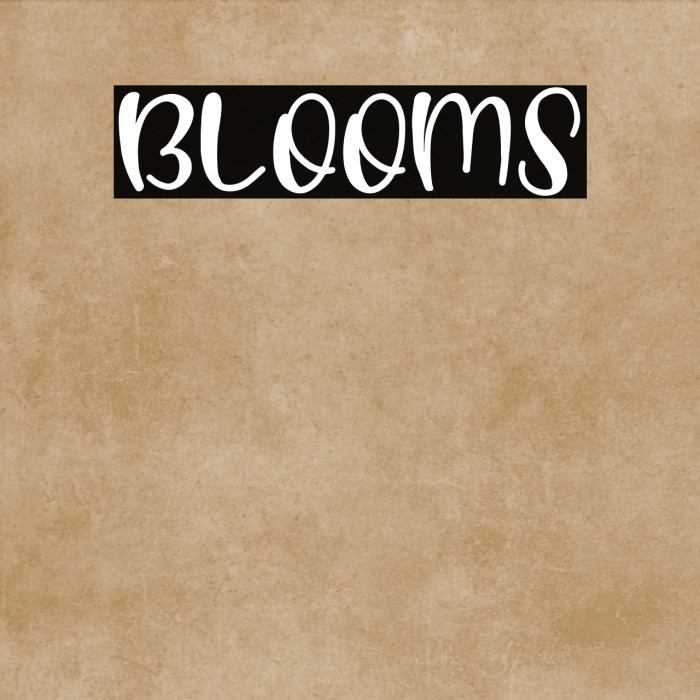 Blooms Example 1