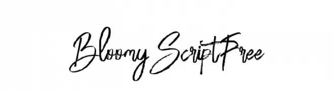 BloomyScriptFree  नि: शुल्क फ़ॉन्ट्स डाउनलोड