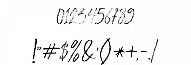 BloomyScriptFree Font OTHER CHARS