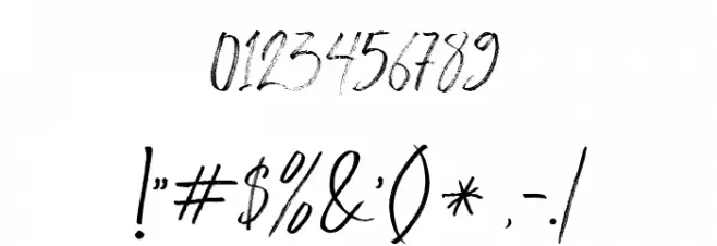 BloomyScriptFree フォント その他の文字