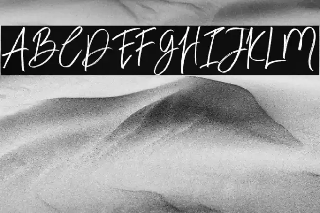 BloomyScriptFree Font examples