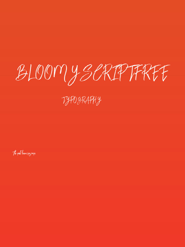 BloomyScriptFree Poster