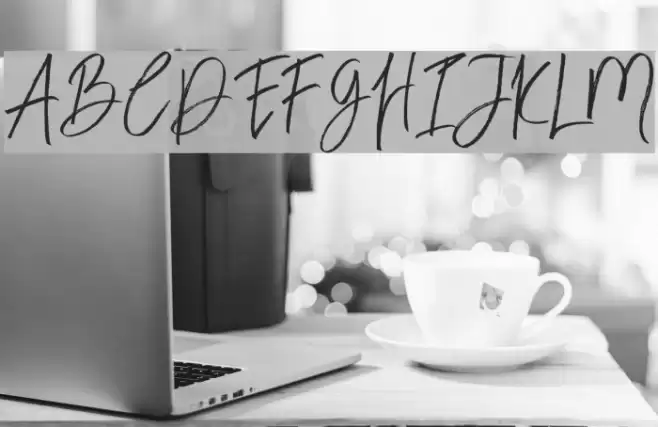 BloomyScriptFree Font examples