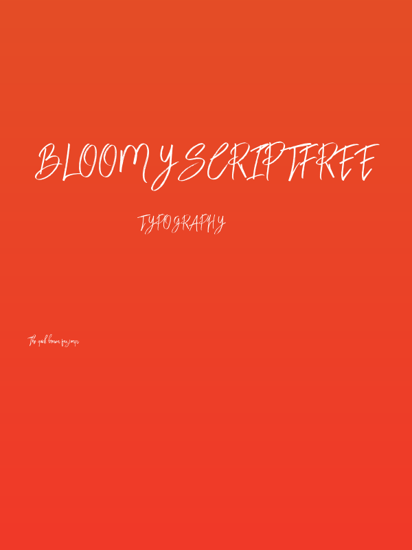 BloomyScriptFree Poster