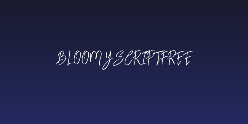 BloomyScriptFree Social Header