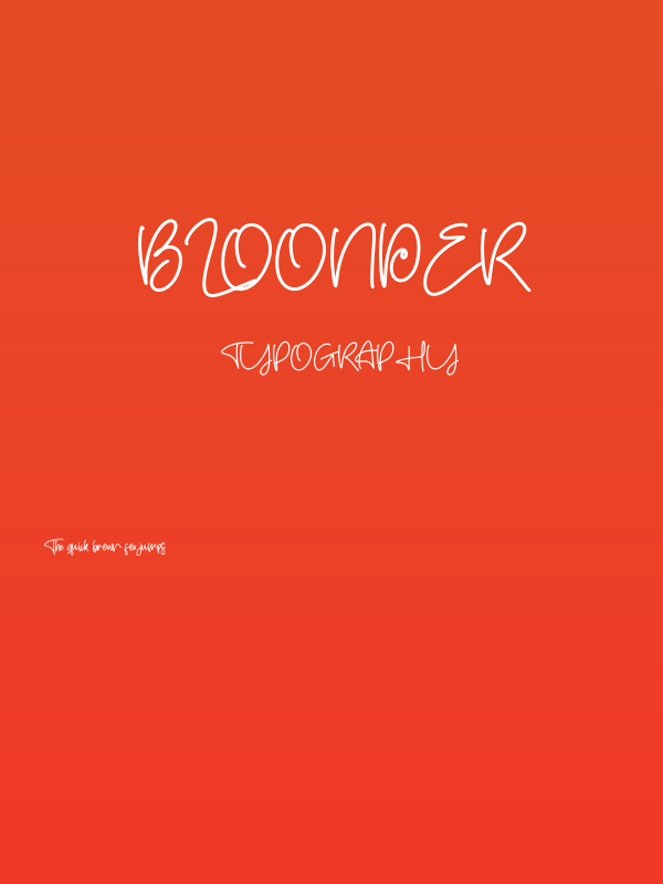 Bloonder Poster