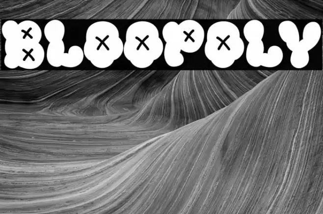 Bloopoly Font examples
