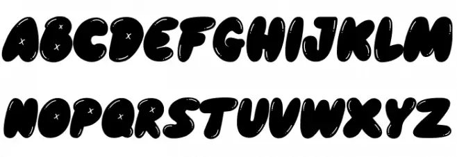 Blopy Font Schriftart Groß