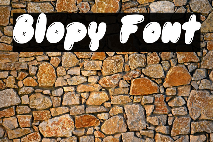 Blopy Font Example 1