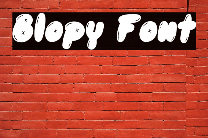 Blopy Font Example 2