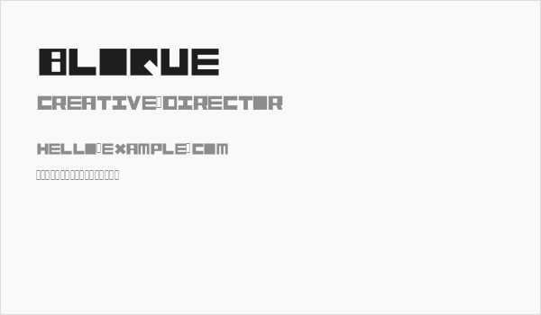 Bloque Business Card