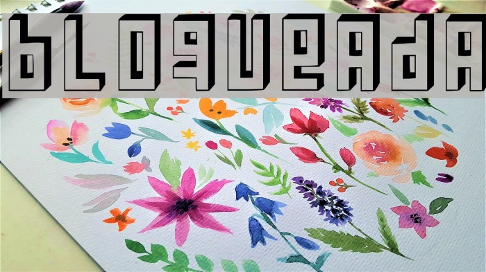 Bloqueada Font examples
