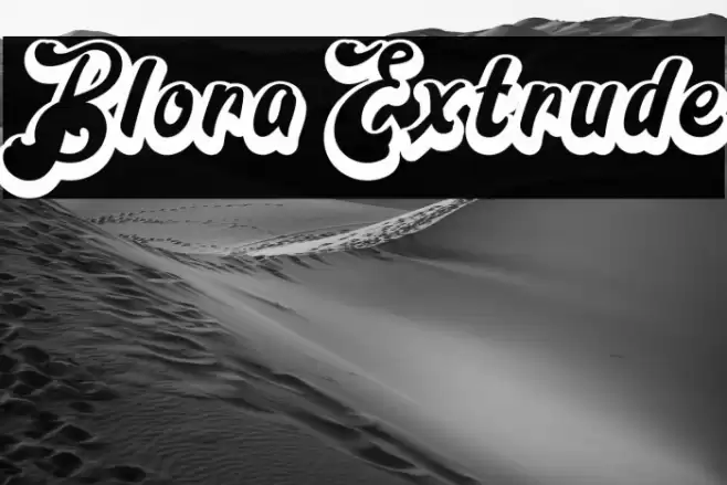 Blora Extrude Font examples