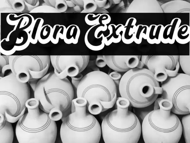 Blora Extrude Font examples