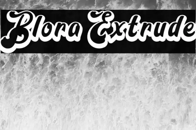 Blora Extrude Font examples