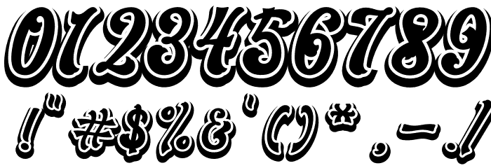Blora-Shadow Font OTHER CHARS