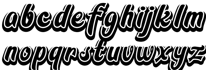 Blora-Shadow Font LOWERCASE