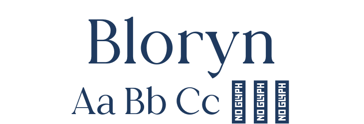Bloryn Font Preview