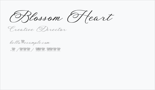 Blossom Heart Business Card