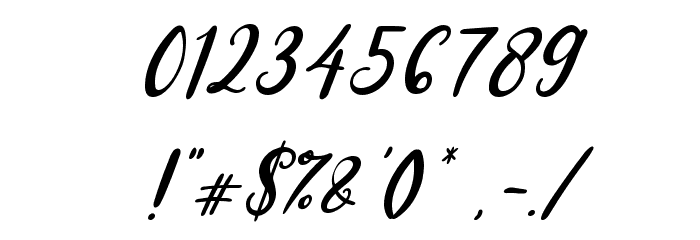 Blossom Italic Font OTHER CHARS