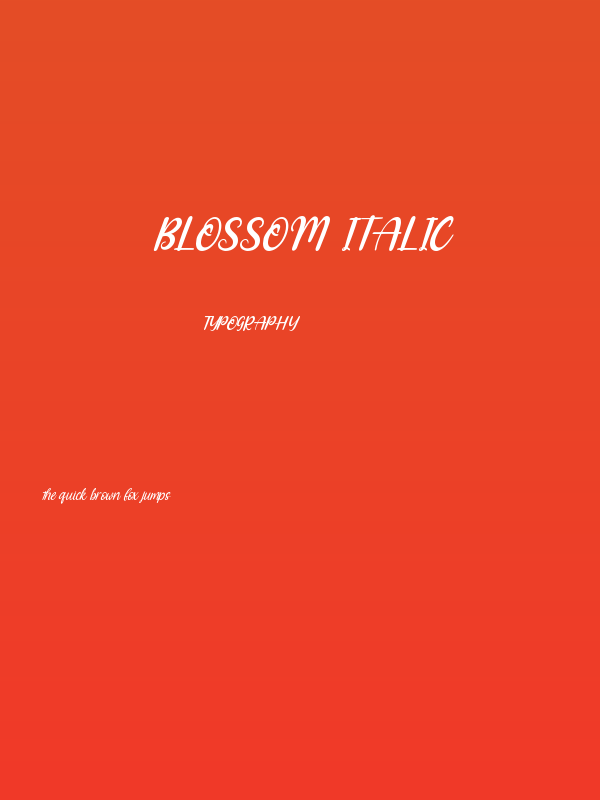Blossom Italic Poster