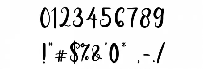 Blossom Font OTHER CHARS