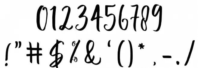 Blossomed Font OTHER CHARS