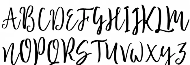 Blossomed Font UPPERCASE