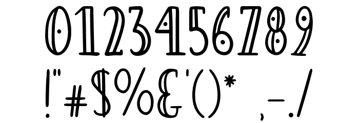 Blossomy Regular フォント その他の文字