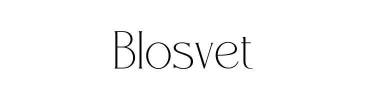 Blosvet  नि: शुल्क फ़ॉन्ट्स डाउनलोड