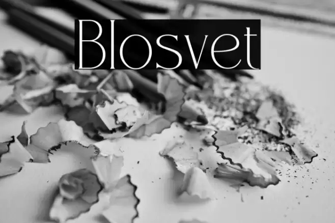 Blosvet Font examples